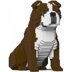 Jekca - English Bulldog 4-in-1 Pack 01-M01 - Big - Lego - Sculpture - Construction - 4D - Brick Animals - Toys - Avvenice