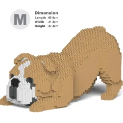 Jekca - English Bulldog 4-in-1 Pack 01-M03 - Big - Lego - Sculpture - Construction - 4D - Brick Animals - Toys - Avvenice
