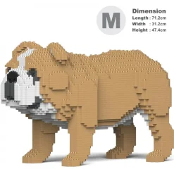 Jekca - English Bulldog 4-in-1 Pack 01-M03 - Big - Lego - Sculpture - Construction - 4D - Brick Animals - Toys - Avvenice