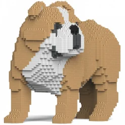 Jekca - English Bulldog 4-in-1 Pack 01-M03 - Big - Lego - Sculpture - Construction - 4D - Brick Animals - Toys - Avvenice