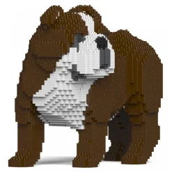 Jekca - English Bulldog 4-in-1 Pack 01S-M01 - Lego - Sculpture - Construction - 4D - Brick Animals - Toys - Avvenice
