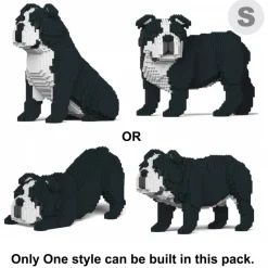 Jekca - English Bulldog 4-in-1 Pack 01S-M04 - Lego - Sculpture - Construction - 4D - Brick Animals - Toys - Avvenice