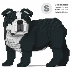 Jekca - English Bulldog 4-in-1 Pack 01S-M04 - Lego - Sculpture - Construction - 4D - Brick Animals - Toys - Avvenice