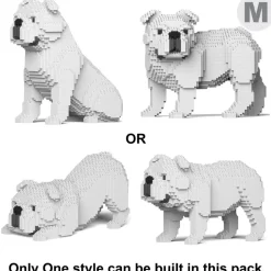 Jekca - English Bulldog 4-in-1 Pack 01-M02 - Big - Lego - Sculpture - Construction - 4D - Brick Animals - Toys - Avvenice