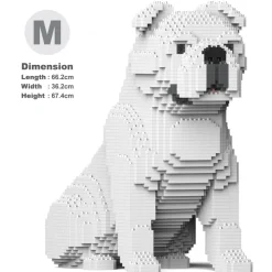 Jekca - English Bulldog 4-in-1 Pack 01-M02 - Big - Lego - Sculpture - Construction - 4D - Brick Animals - Toys - Avvenice