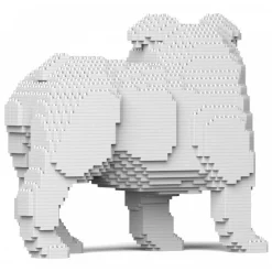 Jekca - English Bulldog 4-in-1 Pack 01-M02 - Big - Lego - Sculpture - Construction - 4D - Brick Animals - Toys - Avvenice