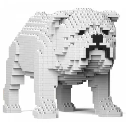 Jekca - English Bulldog 01-M02 - Big - Lego - Sculpture - Construction - 4D - Brick Animals - Toys - Avvenice