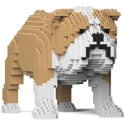 Jekca - English Bulldog 01-M03 - Big - Lego - Sculpture - Construction - 4D - Brick Animals - Toys - Avvenice