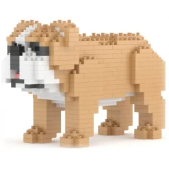 Jekca - English Bulldog Mini 01 - Lego - Sculpture - Construction - 4D - Brick Animals - Toys - Avvenice