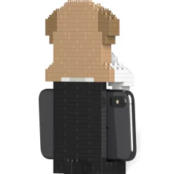 Jekca - English Bulldog Phone Stand 01S - Lego - Sculpture - Construction - 4D - Brick Animals - Toys - Avvenice