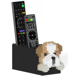 Jekca - English Bulldog Remote Control Rack 01S - Lego - Sculpture - Construction - 4D - Brick Animals - Toys - Avvenice
