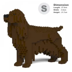 Jekca - English Cocker Spaniel 01S-M04 - Lego - Sculpture - Construction - 4D - Brick Animals - Toys - Avvenice