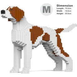 Jekca - English Pointer 01-M01 - Big - Lego - Sculpture - Construction - 4D - Brick Animals - Toys - Avvenice
