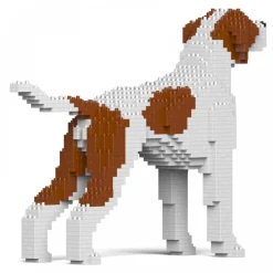 Jekca - English Pointer 01S-M01 - Lego - Sculpture - Construction - 4D - Brick Animals - Toys - Avvenice