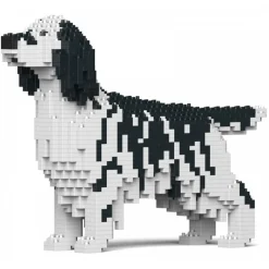 Jekca - English Setter 01-M02 - Big - Lego - Sculpture - Construction - 4D - Brick Animals - Toys - Avvenice