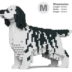 Jekca - English Setter 01-M02 - Big - Lego - Sculpture - Construction - 4D - Brick Animals - Toys - Avvenice