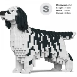 Jekca - English Setter 01S-M02 - Lego - Sculpture - Construction - 4D - Brick Animals - Toys - Avvenice