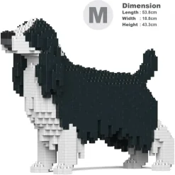 Jekca - English Springer Spaniel 01-M02 - Big - Lego - Sculpture - Construction - 4D - Brick Animals - Toys - Avvenice