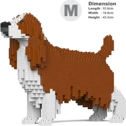 Jekca - English Springer Spaniel 01-M01 - Big - Lego - Sculpture - Construction - 4D - Brick Animals - Toys - Avvenice