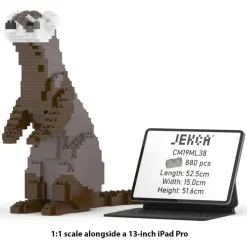 Jekca - Ferret 01 - Big - Lego - Sculpture - Construction - 4D - Brick Animals - Toys - Avvenice