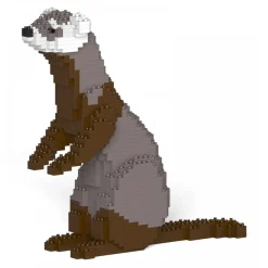 Jekca - Ferret 01S - Lego - Sculpture - Construction - 4D - Brick Animals - Toys - Avvenice