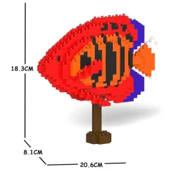 Jekca - Flame Angelfish 01S - Lego - Sculpture - Construction - 4D - Brick Animals - Toys - Avvenice