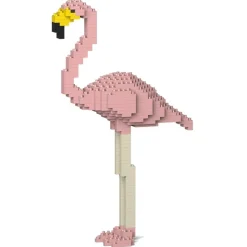 Jekca - Flamingo 01S-M02 - Lego - Sculpture - Construction - 4D - Brick Animals - Toys - Avvenice
