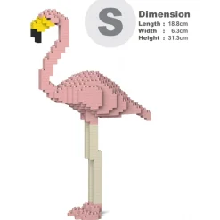 Jekca - Flamingo 01S-M02 - Lego - Sculpture - Construction - 4D - Brick Animals - Toys - Avvenice