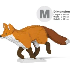 Jekca - Fox 05 - Big - Lego - Sculpture - Construction - 4D - Brick Animals - Toys - Avvenice