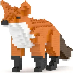 Jekca - Fox 01 - Big - Lego - Sculpture - Construction - 4D - Brick Animals - Toys - Avvenice