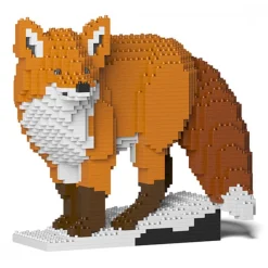 Jekca - Fox 03 - Big - Lego - Sculpture - Construction - 4D - Brick Animals - Toys - Avvenice