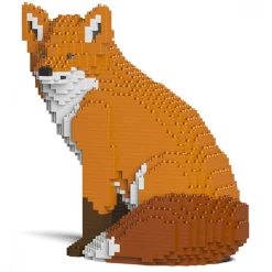 Jekca - Fox 02 - Big - Lego - Sculpture - Construction - 4D - Brick Animals - Toys - Avvenice