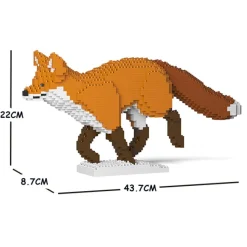 Jekca - Fox 05S - Lego - Sculpture - Construction - 4D - Brick Animals - Toys - Avvenice