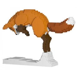 Jekca - Fox 04S - Lego - Sculpture - Construction - 4D - Brick Animals - Toys - Avvenice