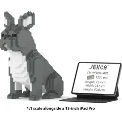 Jekca - French Bulldog 04-M05 - Big - Lego - Sculpture - Construction - 4D - Brick Animals - Toys - Avvenice