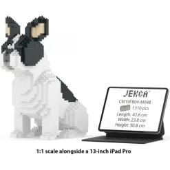 Jekca - French Bulldog 04-M04B (Version 2024) - Big - Lego - Sculpture - Construction - 4D - Brick Animals - Toys - Avvenice