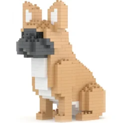 Jekca - French Bulldog Mini 01 - Lego - Sculpture - Construction - 4D - Brick Animals - Toys - Avvenice