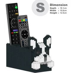 Jekca - French Bulldog Remote Control Rack 01S - Lego - Sculpture - Construction - 4D - Brick Animals - Toys - Avvenice