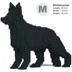 Jekca - German Shepherd 01-M03 - Big - Lego - Sculpture - Construction - 4D - Brick Animals - Toys - Avvenice