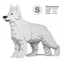 Jekca - German Shepherd 01S-M02 - Lego - Sculpture - Construction - 4D - Brick Animals - Toys - Avvenice