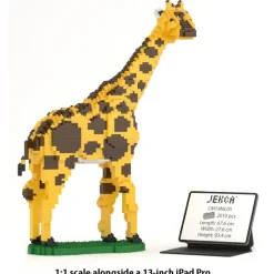 Jekca - Giraffe 01 - Big - Lego - Sculpture - Construction - 4D - Brick Animals - Toys - Avvenice