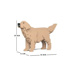 Jekca - Golden Retriever - Dog - 02S-M03 - Lego - Sculpture - Construction - 4D - Brick Animals - Toys - Avvenice