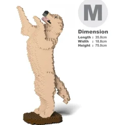 Jekca - Golden Retriever 04-M03 - Big - Lego - Sculpture - Construction - 4D - Brick Animals - Toys - Avvenice