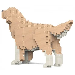 Jekca - Golden Retriever 02-M01 - Big - Lego - Sculpture - Construction - 4D - Brick Animals - Toys - Avvenice