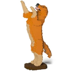 Jekca - Golden Retriever 04-M02 - Big - Lego - Sculpture - Construction - 4D - Brick Animals - Toys - Avvenice