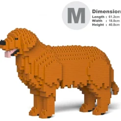 Jekca - Golden Retriever 01-M01 - Big - Lego - Sculpture - Construction - 4D - Brick Animals - Toys - Avvenice