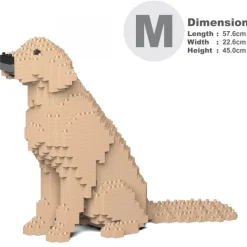 Jekca - Golden Retriever 03-M03 - Big - Lego - Sculpture - Construction - 4D - Brick Animals - Toys - Avvenice