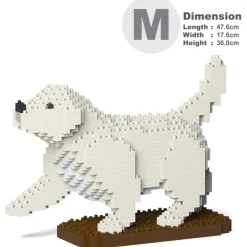 Jekca - Golden Retriever 05-M01 - Big - Lego - Sculpture - Construction - 4D - Brick Animals - Toys - Avvenice