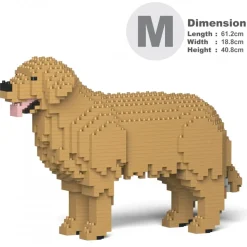 Jekca - Golden Retriever 01-M04 - Big - Lego - Sculpture - Construction - 4D - Brick Animals - Toys - Avvenice