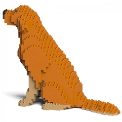 Jekca - Golden Retriever 03-M02 - Big - Lego - Sculpture - Construction - 4D - Brick Animals - Toys - Avvenice